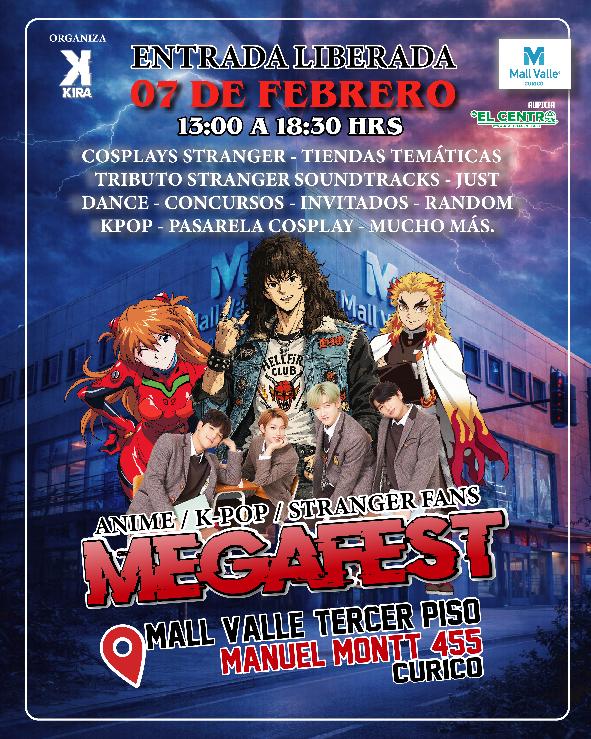 Megafest Curicó reunirá cultura geek, K-pop y el universo de Stranger Things en evento gratuito
